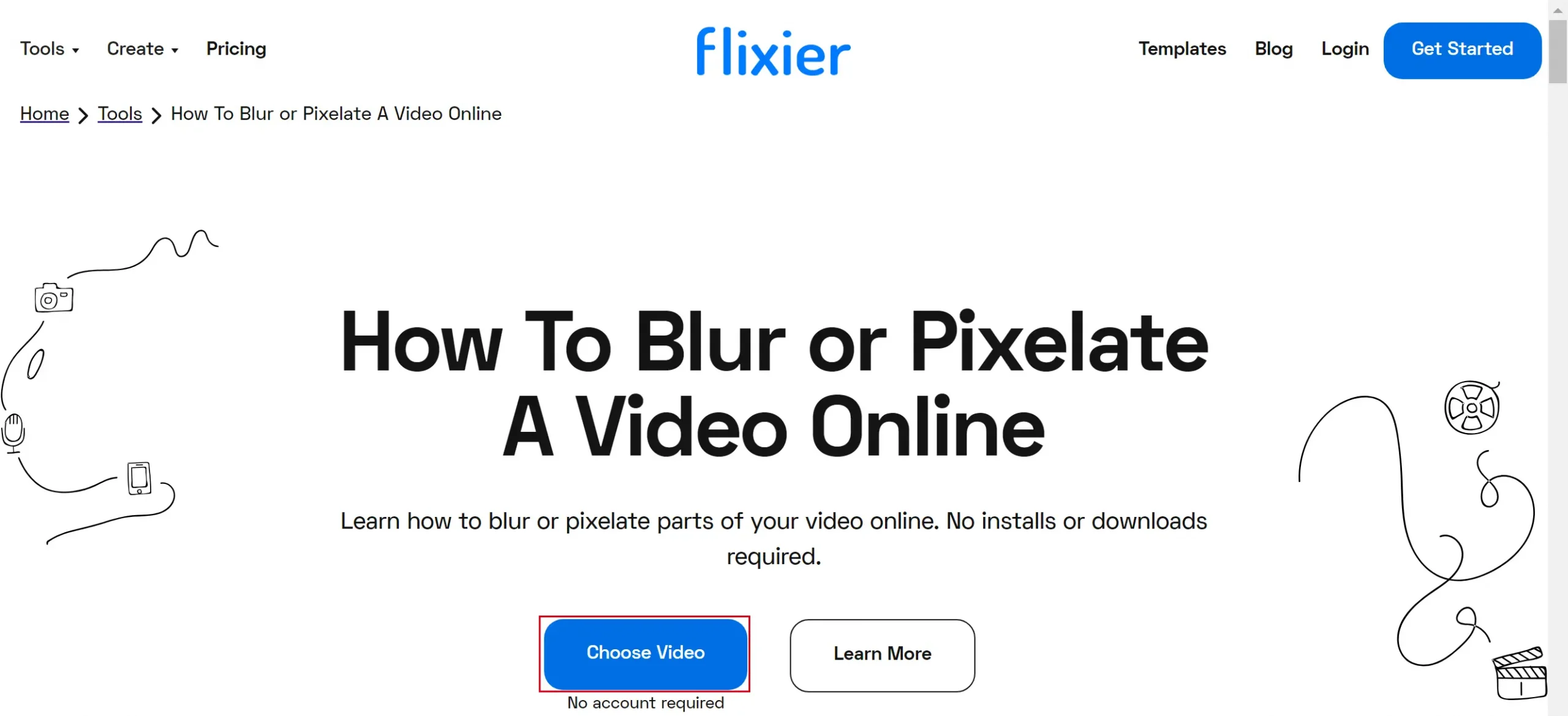 upload a video through flixier