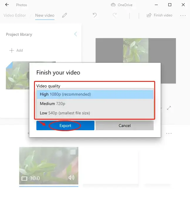 rotate a video through video editor step 2