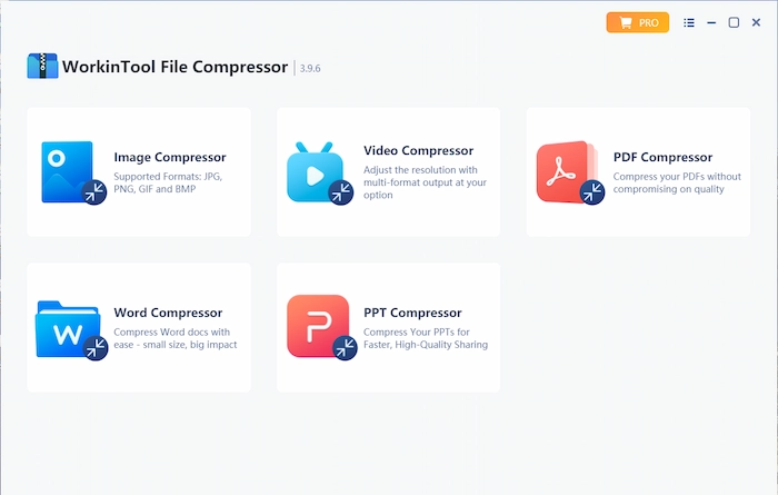 workintool file compressor opening page