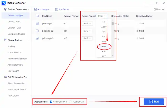 workintool image converter pdf to svg