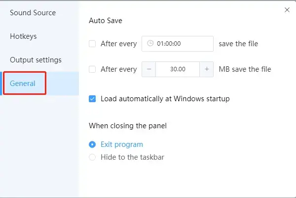 auto operation settings in workintool