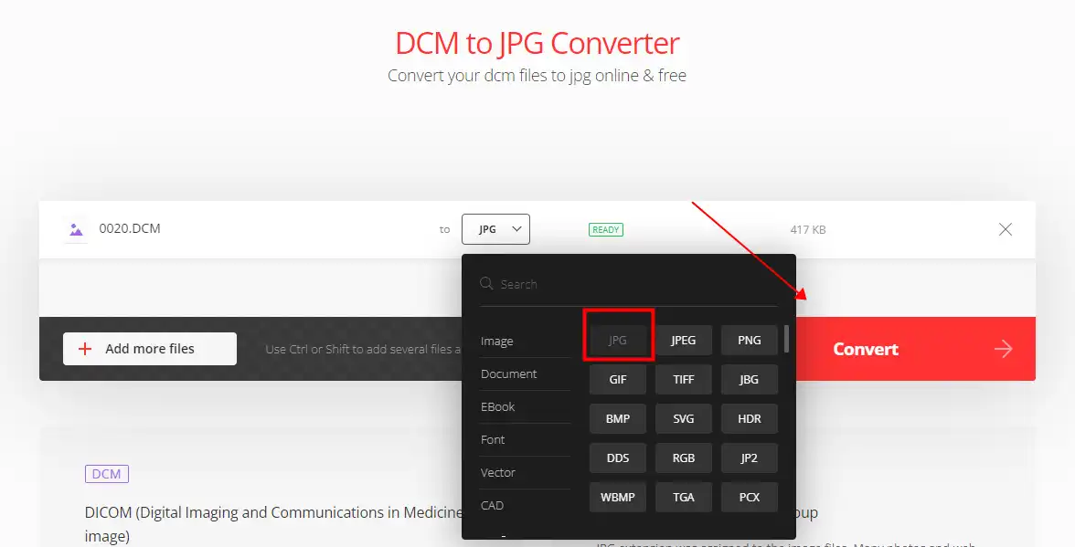 dcm to jpg online 2