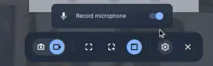 dell chromebook record screen with microphone