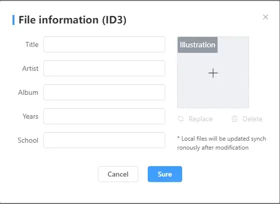 how to create an mp3 edit audio recording information in workintool