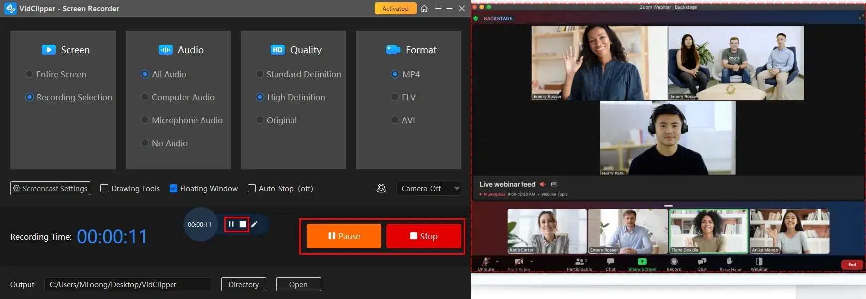 how to record a webinar using workintool capture screen recorder 1