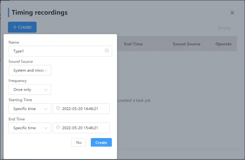 irecorder timer