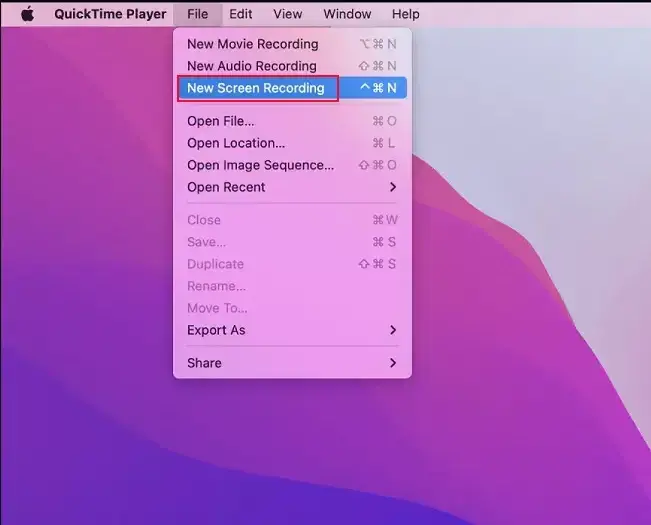 record screen on mac with quicktime player