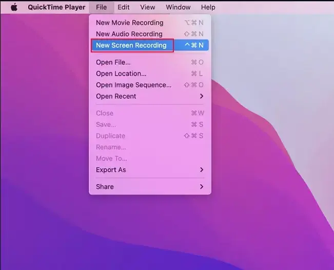 screen record on mac with quicktime player 