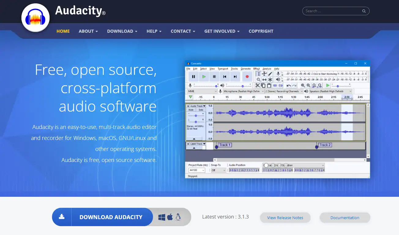 record audio by audacity