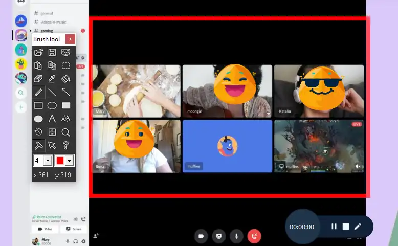 screen record on discord