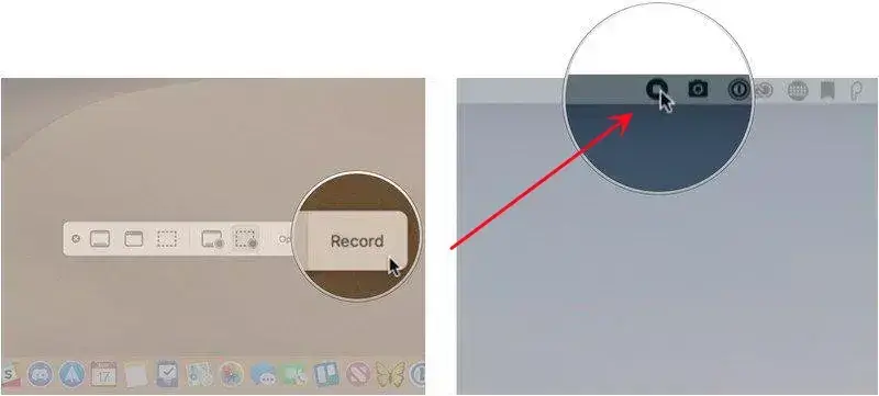 record and stop the recording on mac