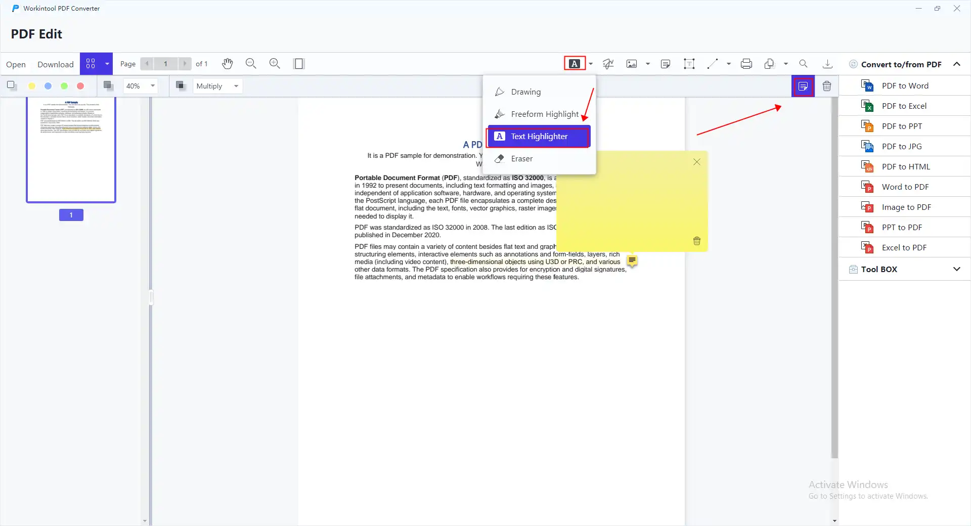 add commets to pdf