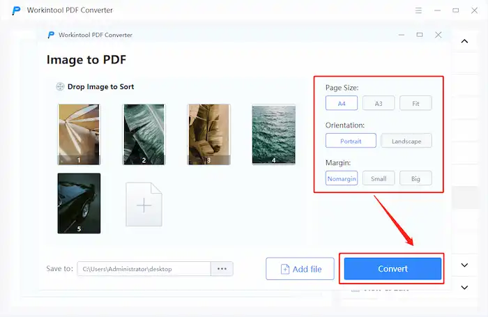 convert jpg to pdf