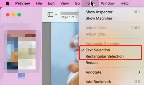 copy and paste with preview tools text and rectangular selection