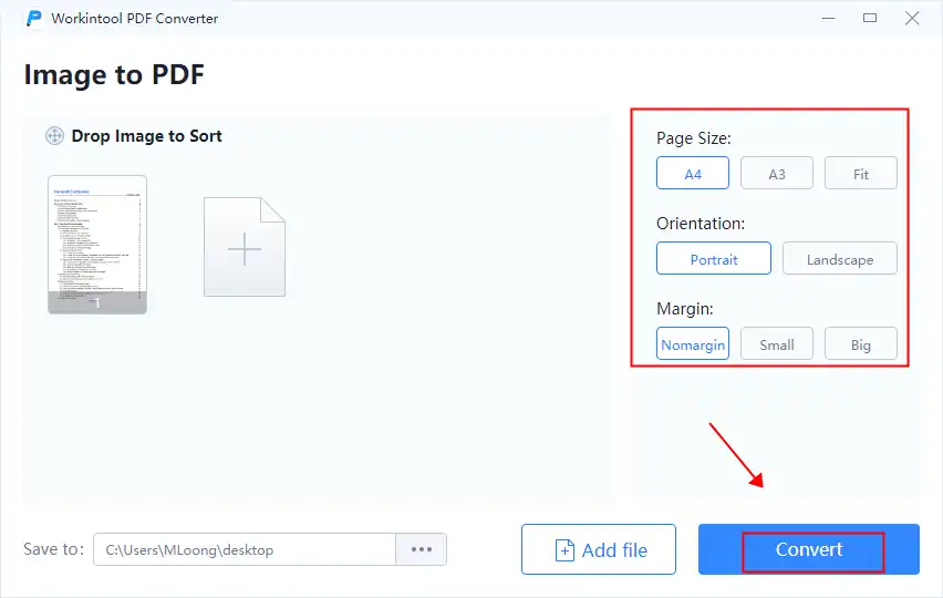 decide page size