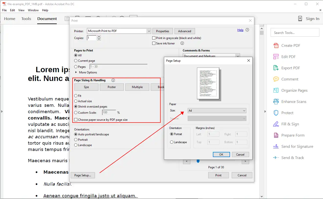 how to change page size in pdf 3