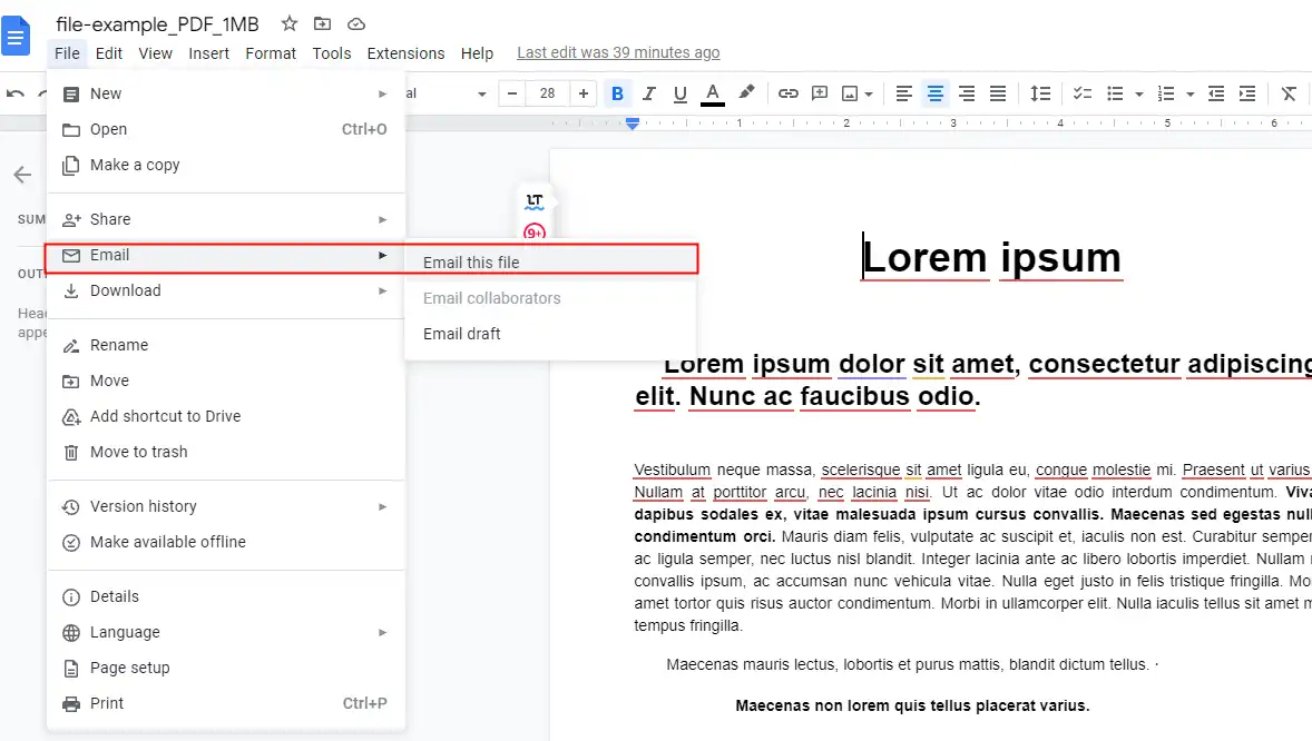 how to convert google doc to pdf 2