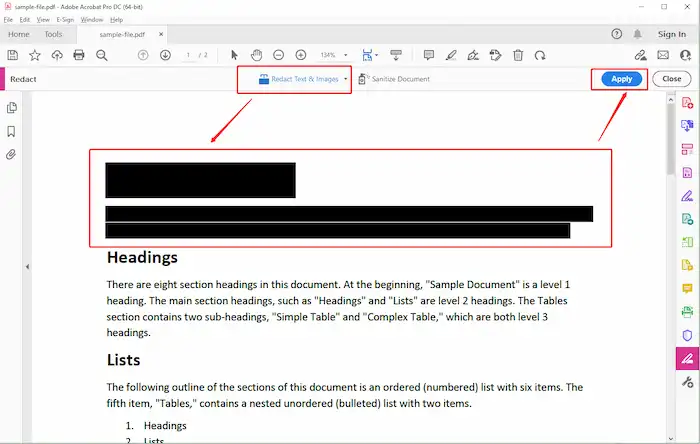 redact text and images in a pdf in adobe acrobat pro