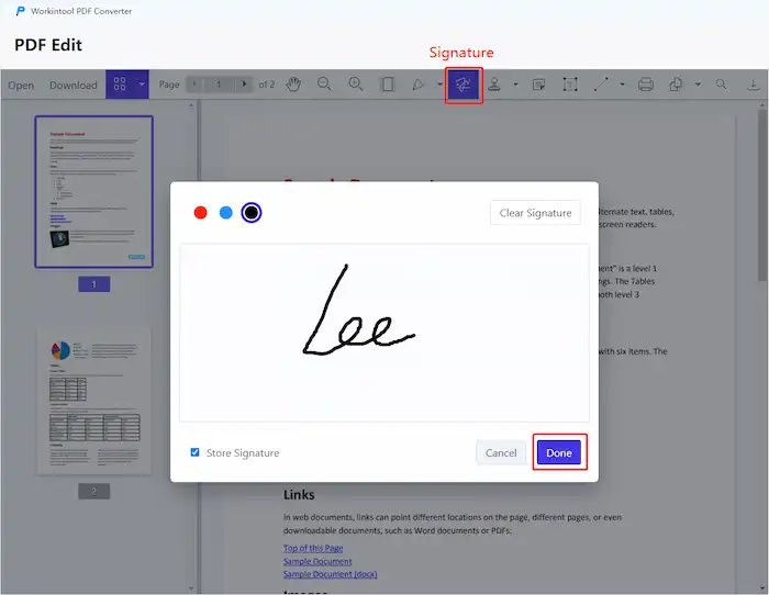 sign a pdf