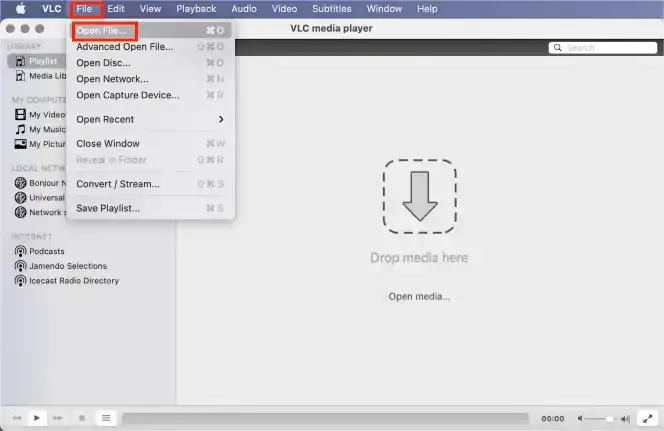 upload a video to vlc mac version