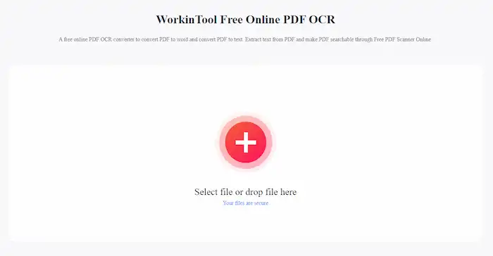 workintool free online pdf ocr