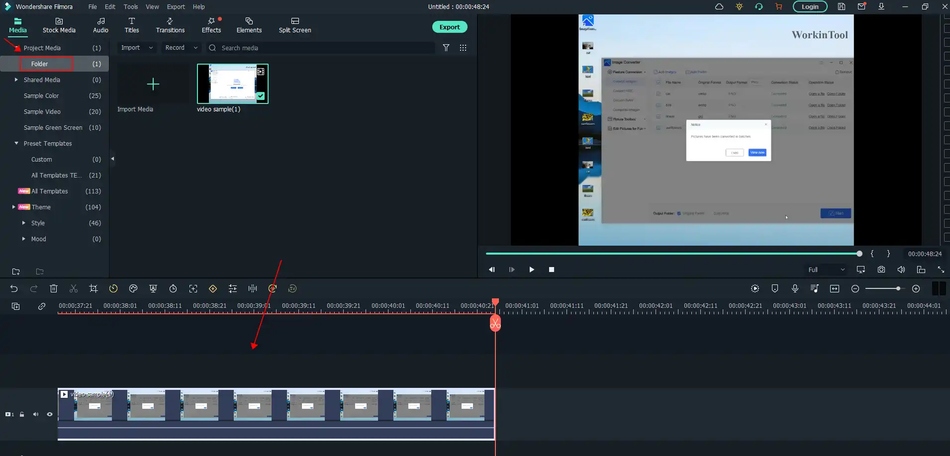 add video to timeline