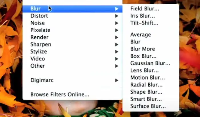 blur filters in photoshop