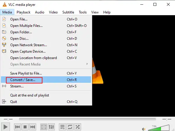 convert video in vlc