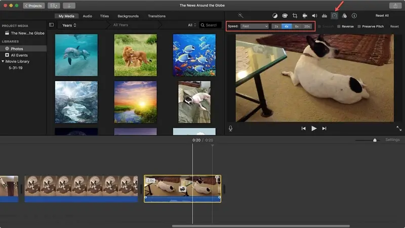 how to make a time lapse video-on-mac-imovie
