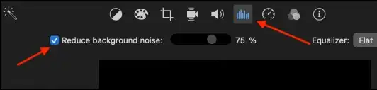 reduce video background noise imovie