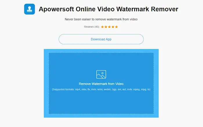 apowersoft online video watermark remover