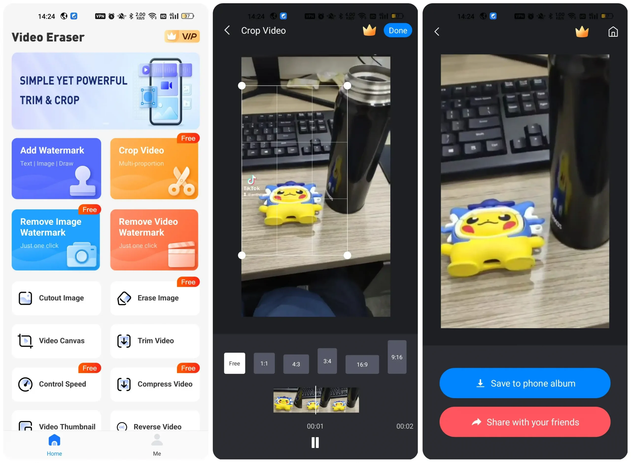 how to crop a video android