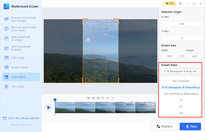 how to resize video for instagram ratio