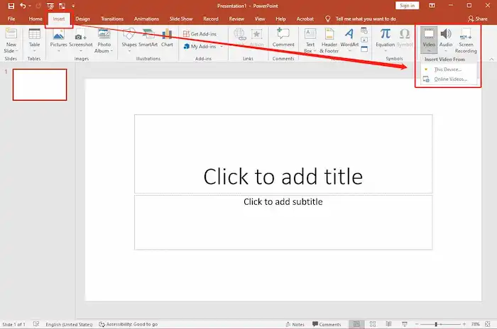 how to clip a youtube video in powerpoint