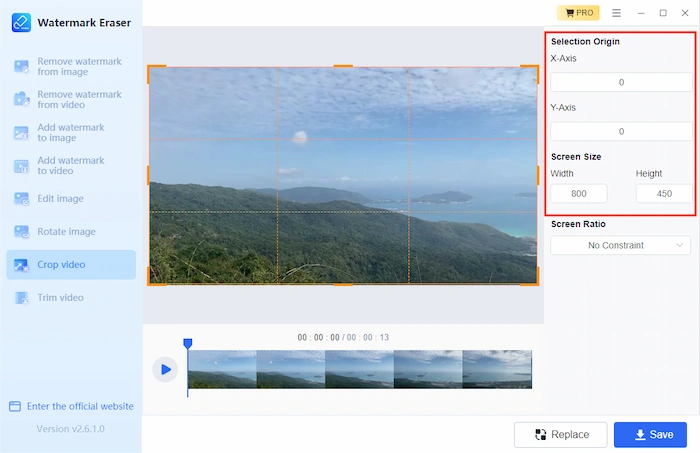 resize video for instagram position and size
