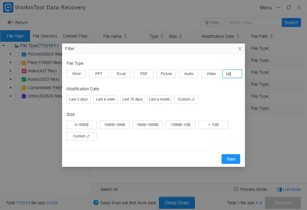 filter facebook message file