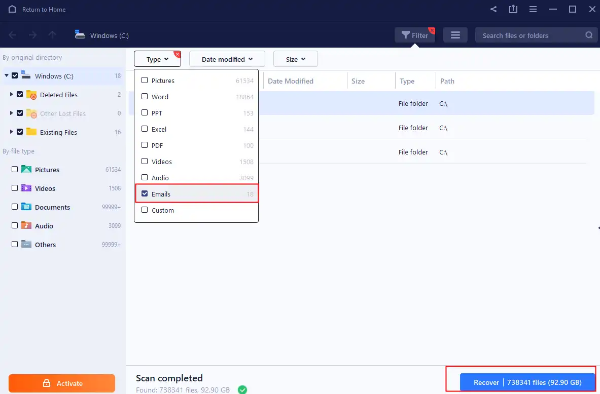 recover deleted emails in outlook with apower