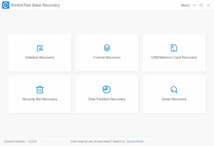 workintool data recovery scene mode