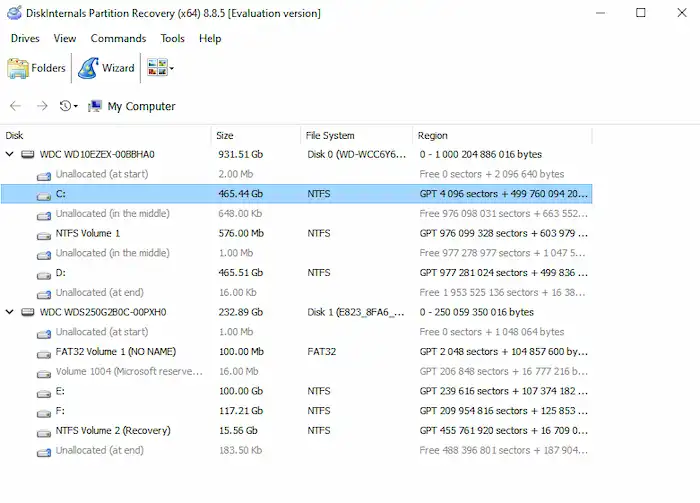 diskinternal partition recovery