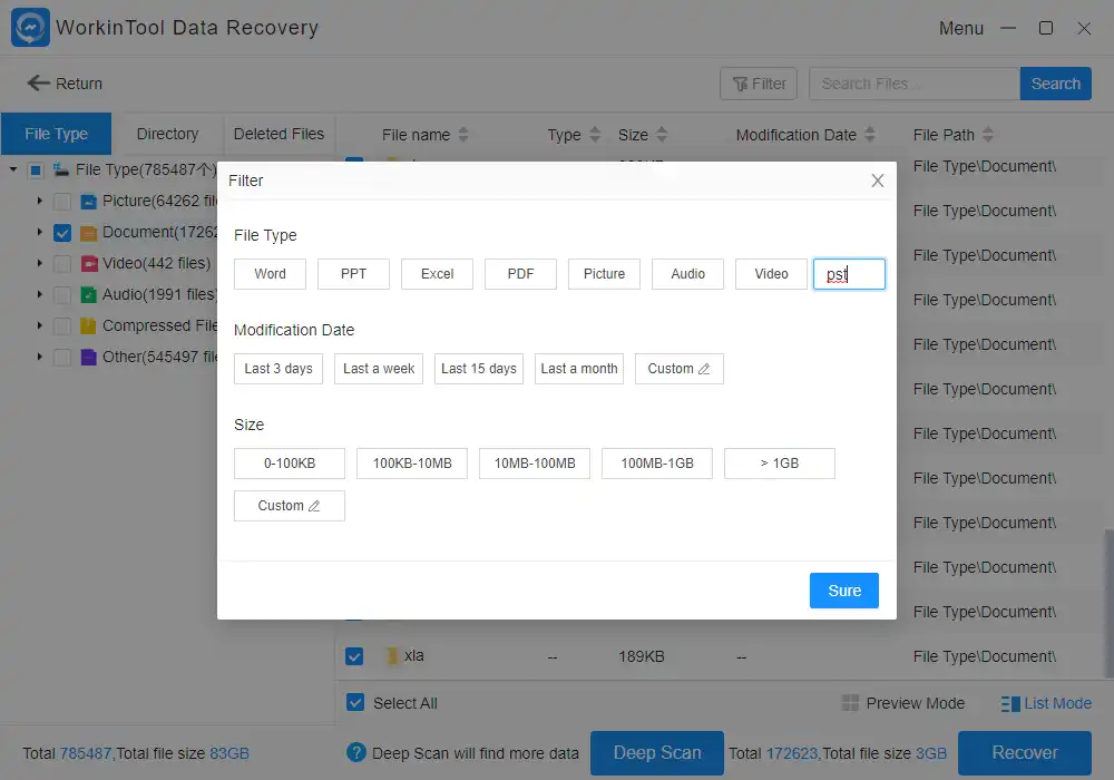filter aol email to retrieve