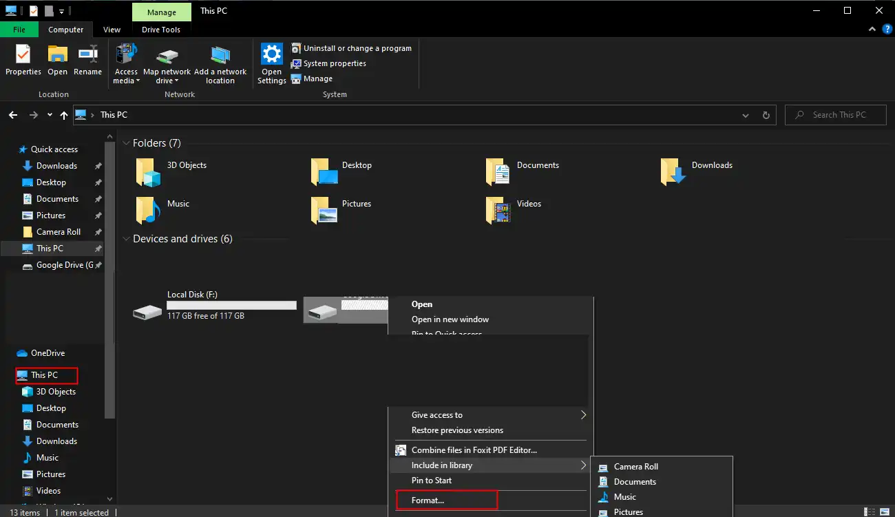 format raw partition