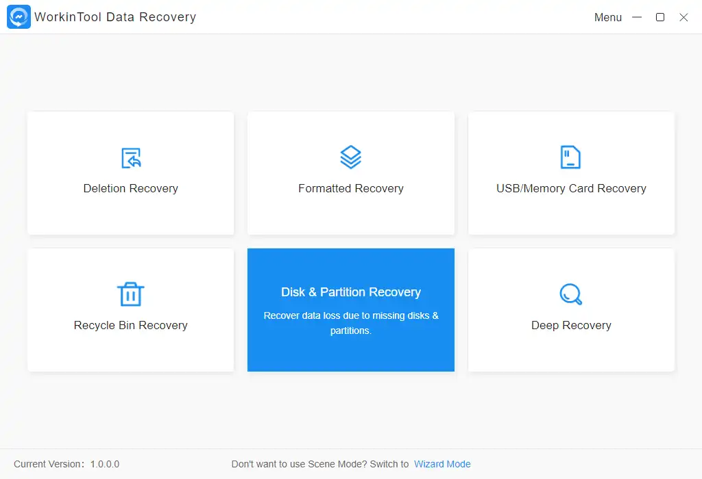 hard drive recovery with workintool