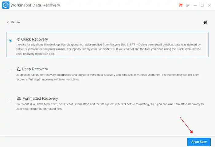 quick deep or formatted recovery