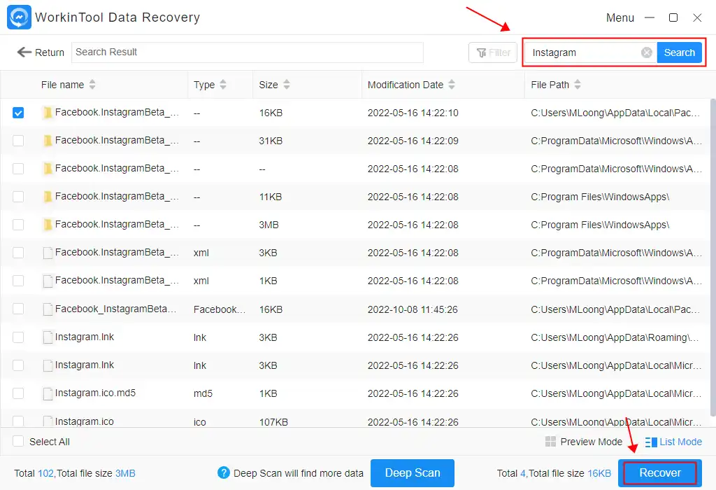 recover deleted instagram message