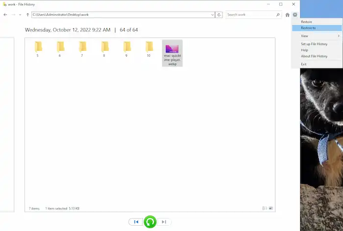 recover permanently deleted photos file history