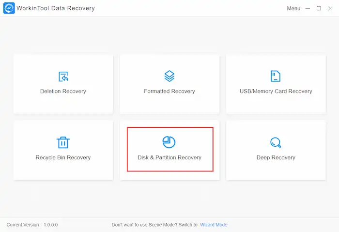 recover with workintool data recovery