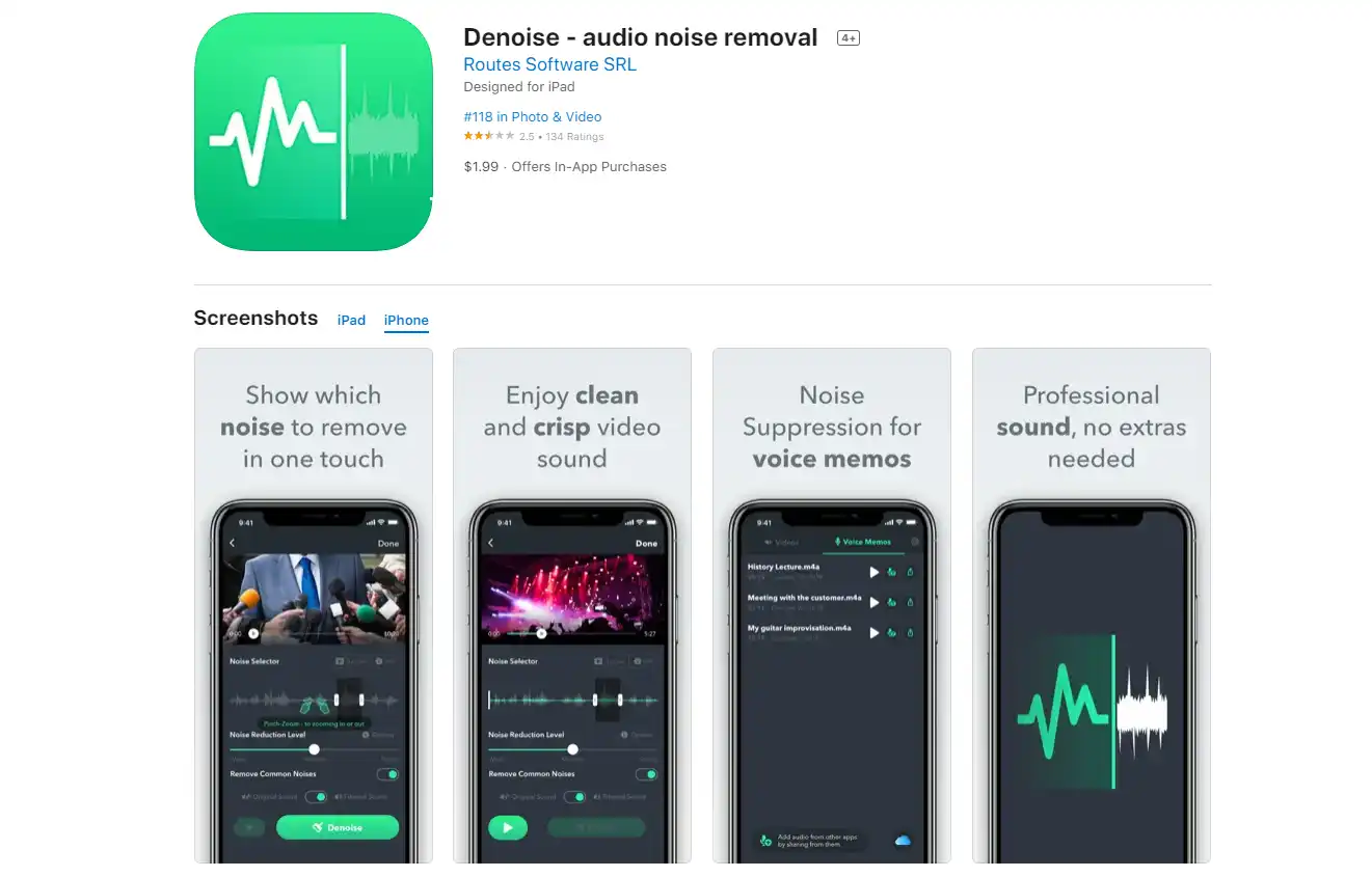 remove noise from audio on iphone