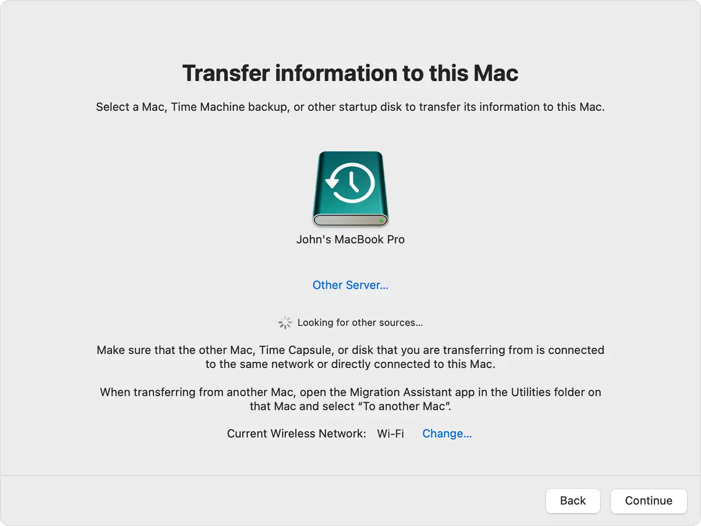 time machine recovery