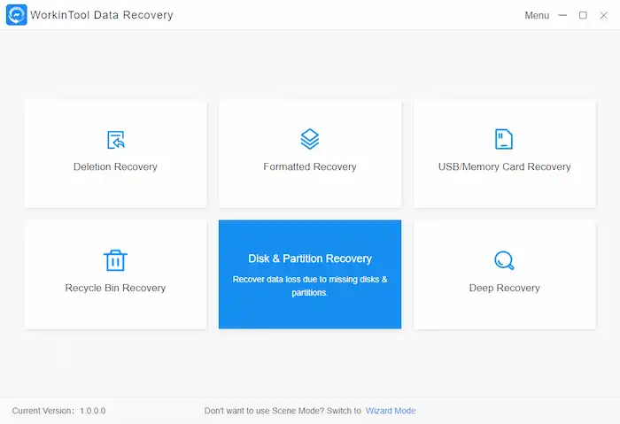 workintool disk and partition recovery