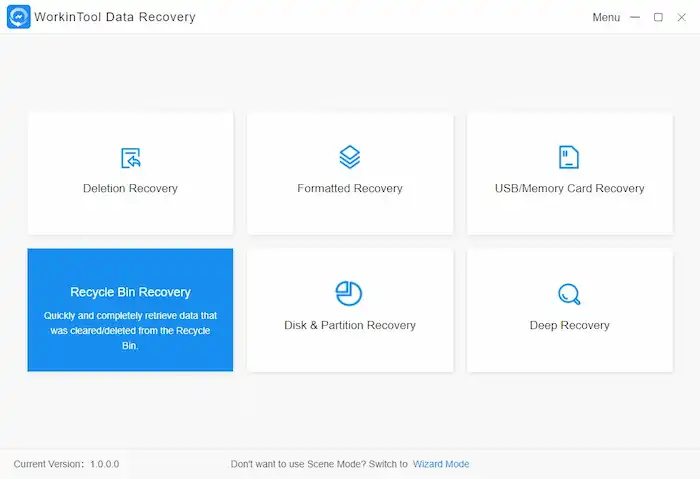 workintool recycle bin recovery